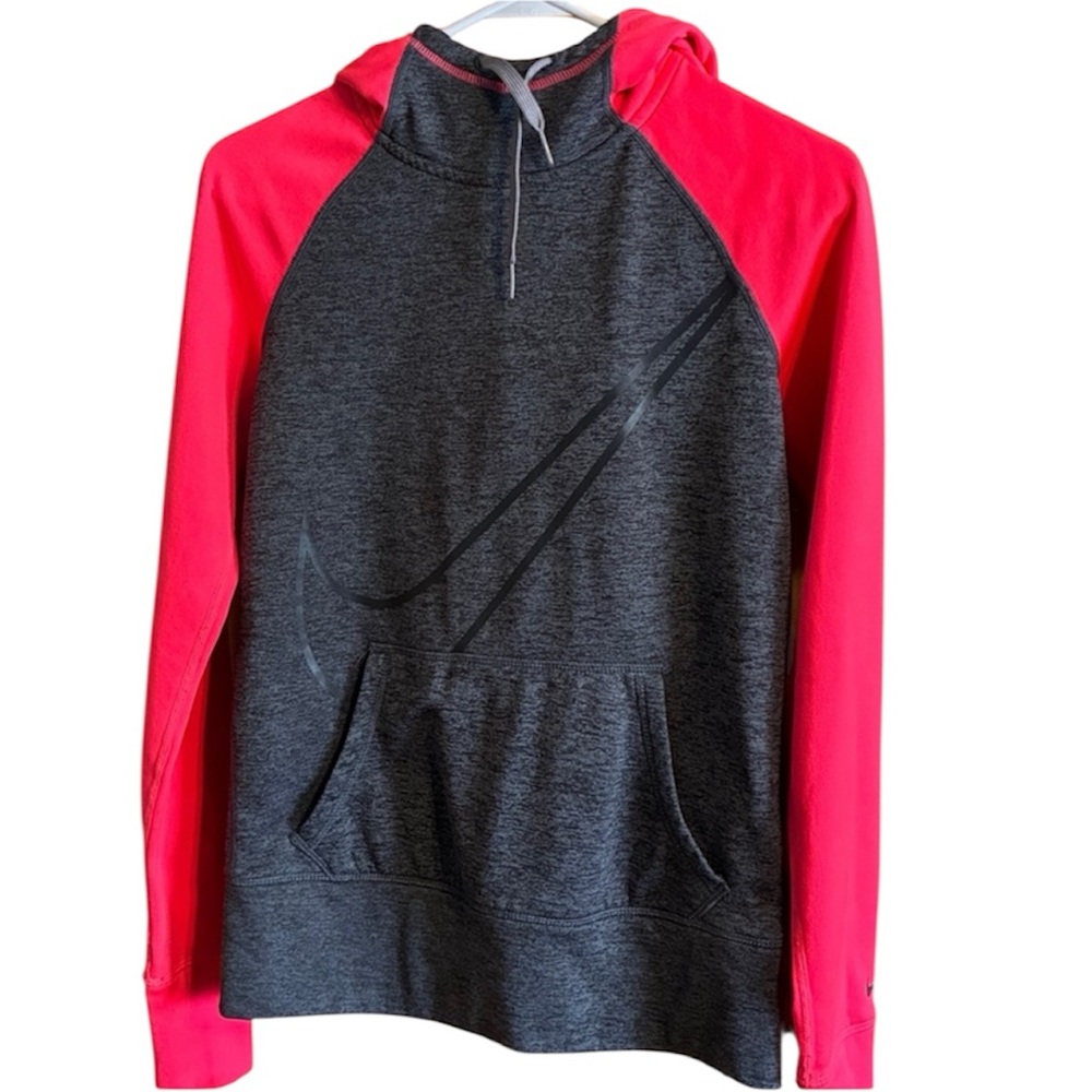 Nike Therma-Fit Bright Pink and Grey Hoodie